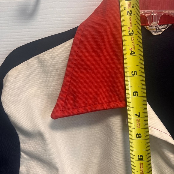 Vintage 60’s de Luxe Stylish Red and Black Women's Denim Jacket Sz 44 - Picture 6 of 6